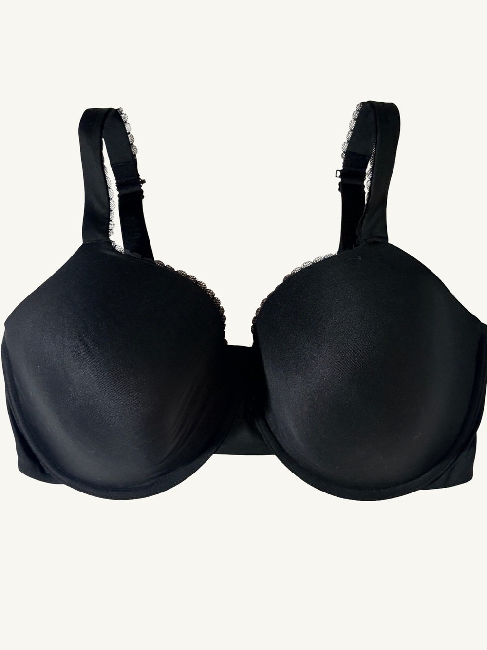 Paramour Black Molded Underwire Bra Lace Trim 40G